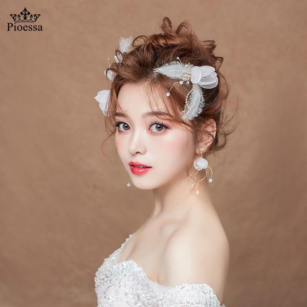 hair clips & barrettes pioessa korean soft organza flower headbands earring set sweet beautiful feather headwear wedding brides accessories, Golden;silver
hair clips & barrettes pioessa korean soft organza flower headbands earring set sweet beautiful feather headwear wedding brides accessories, Golden;silver