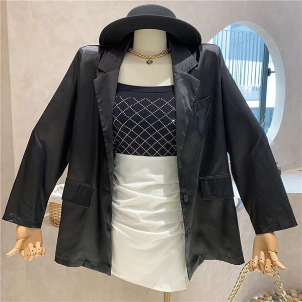 women's suits & blazers clothing summer 2021 fashion version medium long casual blazer tide thin coat, White;black
women's suits & blazers clothing summer 2021 fashion version medium long casual blazer tide thin coat, White;black