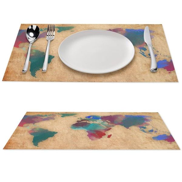 mats & pads map poster art rectangle table non slip heat resistant washable coffee kitchen pvc placemat 2pcs
mats & pads map poster art rectangle table non slip heat resistant washable coffee kitchen pvc placemat 2pcs