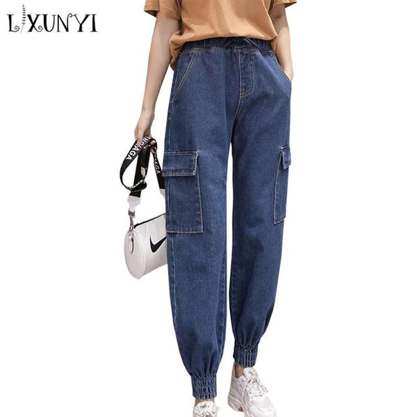 women's jeans 4xl 5xl casual harem women high waist plus size elastic bell bottom denim pants for ladies pockets trousers, Blue
women's jeans 4xl 5xl casual harem women high waist plus size elastic bell bottom denim pants for ladies pockets trousers, Blue