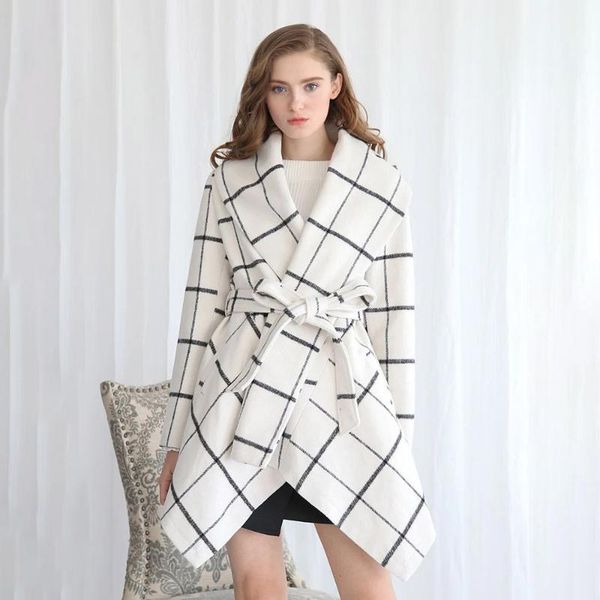 women's wool & blends 2021 autumn winter women overcoat white lattice lapel long sleeve casual lacing fashion simplicity womens jackets, Black
women's wool & blends 2021 autumn winter women overcoat white lattice lapel long sleeve casual lacing fashion simplicity womens jackets, Black