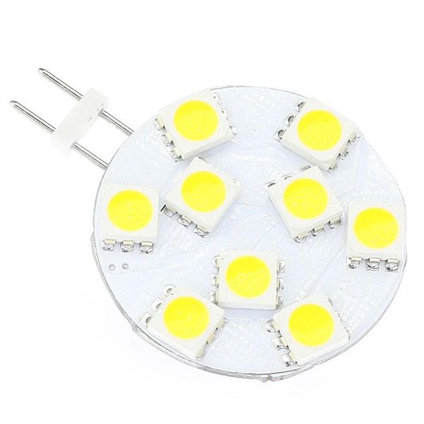 bulbs g4 base 9led smd wide voltage ac/dc10-30v round board 180-198lm yachts boats ships automobiles carts 5pcs/l 
bulbs g4 base 9led smd wide voltage ac/dc10-30v round board 180-198lm yachts boats ships automobiles carts 5pcs/l