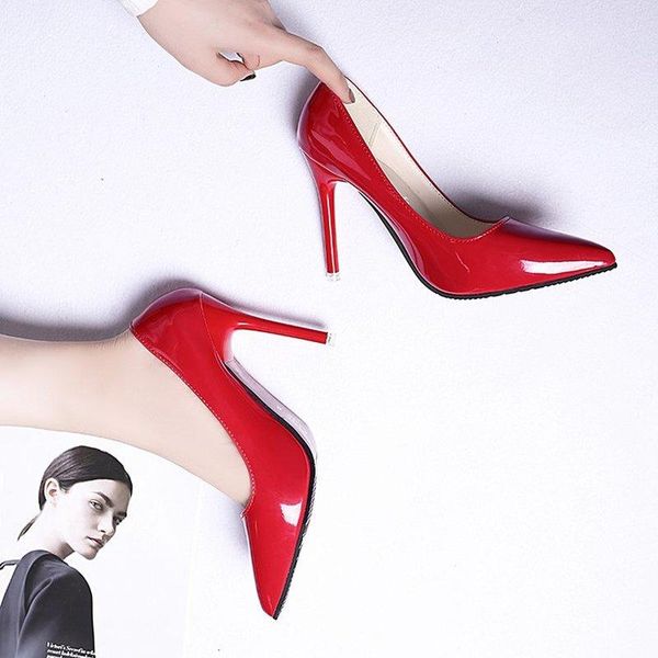 dress shoes 2021 women pointed toe pumps patent leather high heels boat wedding zapatos mujer, Black
dress shoes 2021 women pointed toe pumps patent leather high heels boat wedding zapatos mujer, Black