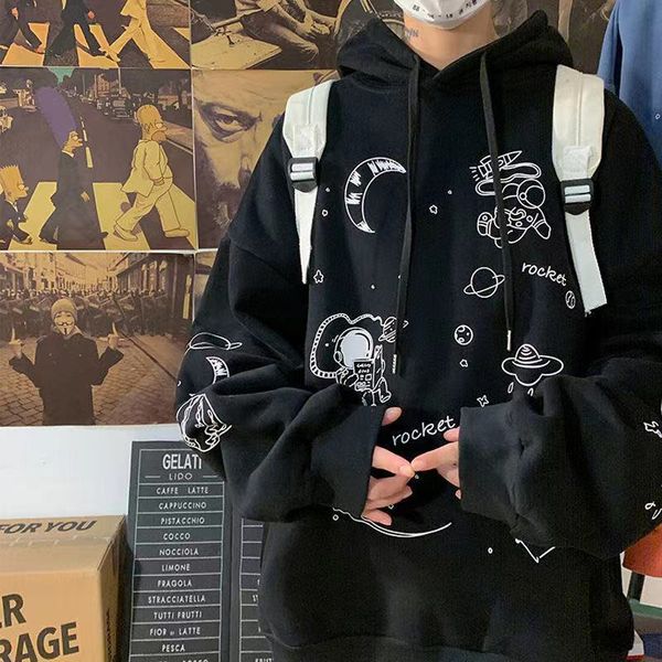 women's hoodies & sweatshirts lazy wind graffiti hooded sweater autumn and winter new plush thickened student style loose korean, Black
women's hoodies & sweatshirts lazy wind graffiti hooded sweater autumn and winter new plush thickened student style loose korean, Black