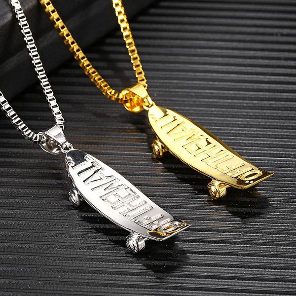 pendant necklaces mens skateboard stainless steel chain gold hip hop necklace fashion sports street jewelry on the neck, Silver
pendant necklaces mens skateboard stainless steel chain gold hip hop necklace fashion sports street jewelry on the neck, Silver