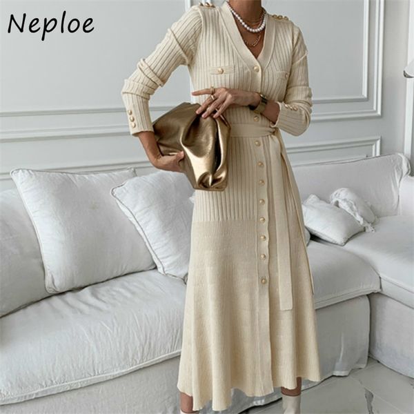 v-neck single breasted drawstring slim waist dress elegant chic knitted women dresses solid color fit vestidos 210422, Black;gray
v-neck single breasted drawstring slim waist dress elegant chic knitted women dresses solid color fit vestidos 210422, Black;gray