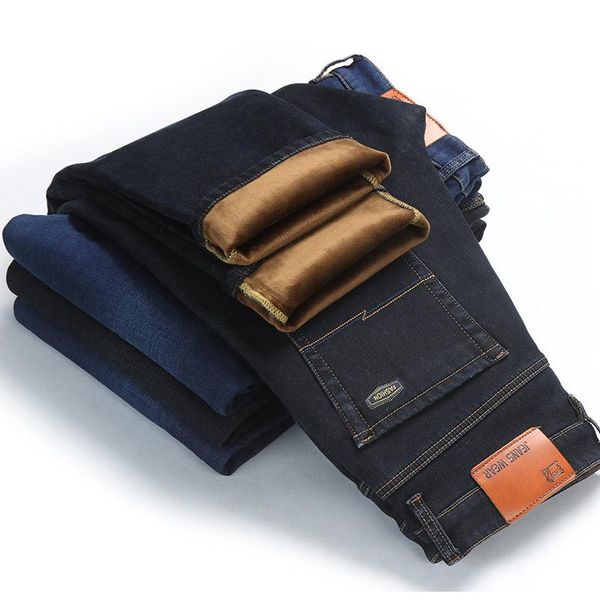 men's jeans 2021 winter fleece warm classic fashion men plus velvet thick denim trousers male high-end brand stretch loose pants, Blue
men's jeans 2021 winter fleece warm classic fashion men plus velvet thick denim trousers male high-end brand stretch loose pants, Blue