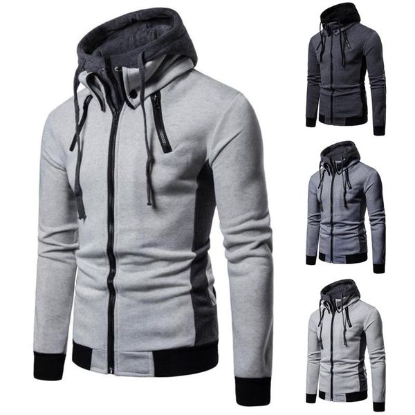 men's hoodies & sweatshirts drawstring hooded hoodie patchwork cardigan zipper winter warm men long sleeve casual sport full zip jacket, Black
men's hoodies & sweatshirts drawstring hooded hoodie patchwork cardigan zipper winter warm men long sleeve casual sport full zip jacket, Black