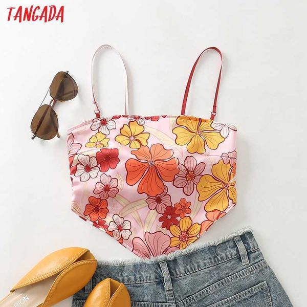 tangada women flowers beach camis crop spaghetti strap sleeveless backless short shirts female da58 210609, White
tangada women flowers beach camis crop spaghetti strap sleeveless backless short shirts female da58 210609, White