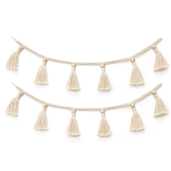 nordic cotton rope wood bead garland with tassel kids baby room wall decoration t3le decorative objects & figurines
nordic cotton rope wood bead garland with tassel kids baby room wall decoration t3le decorative objects & figurines