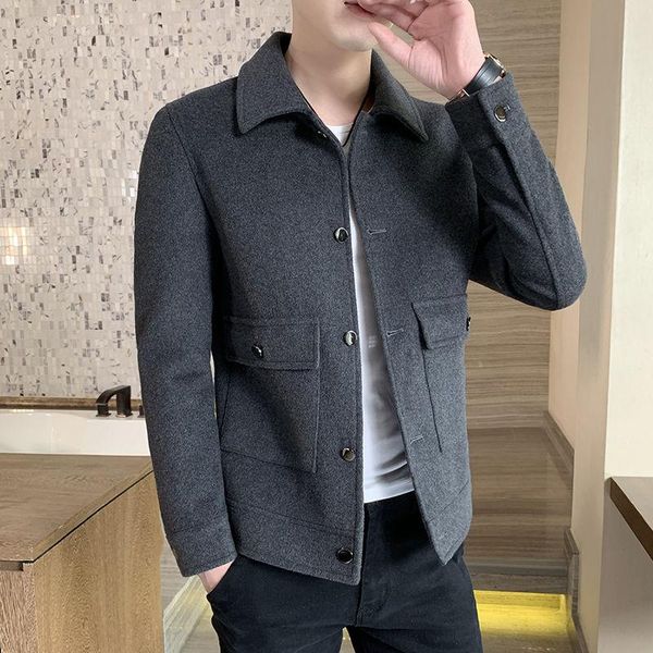 men's wool & blends fashion 2021 autumn winter woolen jacket coat jaket men casual mens overcoat top, Black
men's wool & blends fashion 2021 autumn winter woolen jacket coat jaket men casual mens overcoat top, Black
