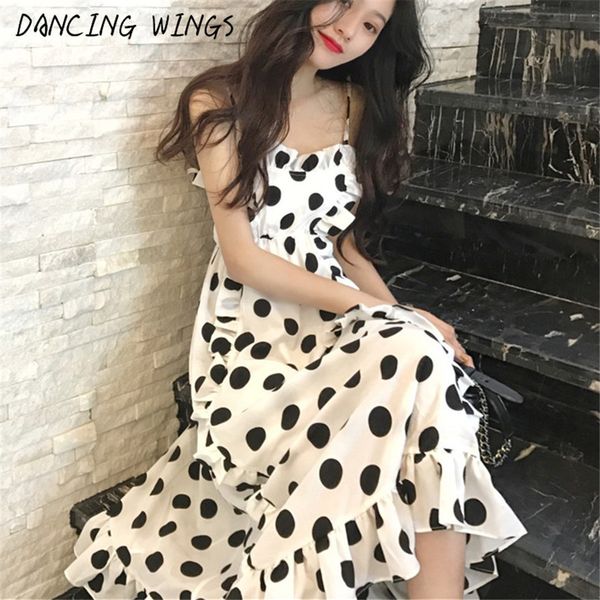 casual dresses dancing wings summer style dot printed spaghetti strap ruffle chiffon dress women elegant epb0, Black;gray
casual dresses dancing wings summer style dot printed spaghetti strap ruffle chiffon dress women elegant epb0, Black;gray