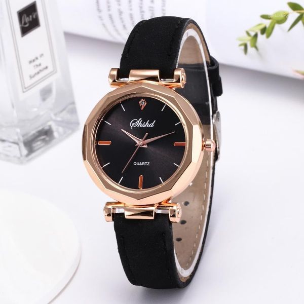 elegant fashion women's watch leather band quartz wristwatch rhinestone women watches female clock zegarek damski wristwatches, Slivery;brown