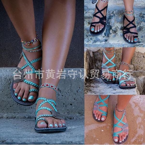 luxury slippers large summer beach sandals clip toe rope knot flat slipper's sho, Black
luxury slippers large summer beach sandals clip toe rope knot flat slipper's sho, Black