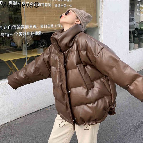 moluleva plutonium parka female coarse puffer leather harajuku style oversized woman winter jacket, Black
moluleva plutonium parka female coarse puffer leather harajuku style oversized woman winter jacket, Black