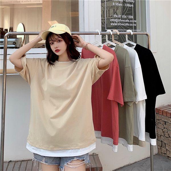qnpqyx new retro fake two-piece t shirts bf wind loose mid-length short-sleeve t-shirt female 2021 summer double-collar tide, White
qnpqyx new retro fake two-piece t shirts bf wind loose mid-length short-sleeve t-shirt female 2021 summer double-collar tide, White