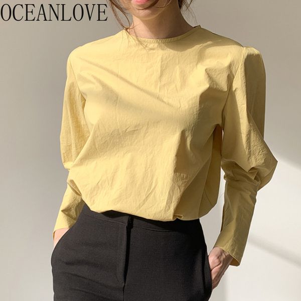 ol work fashion women shirts solid simple classical korean chic blouse puff sleeve spring blusas mujer 15175 210415, White
ol work fashion women shirts solid simple classical korean chic blouse puff sleeve spring blusas mujer 15175 210415, White