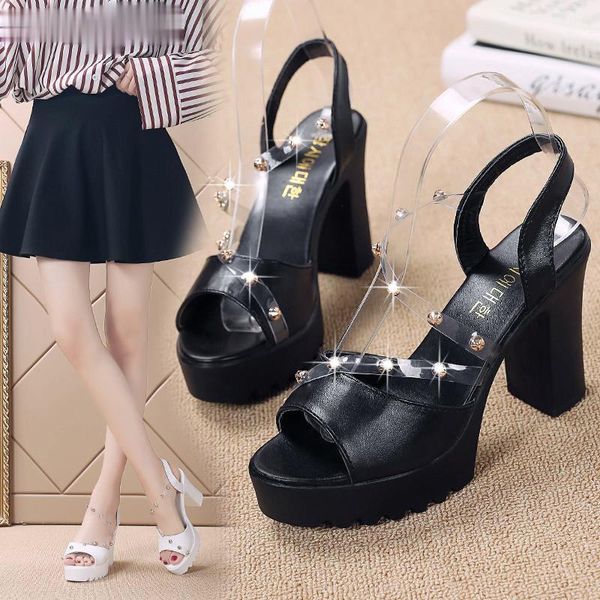 platform high heels sandals female 2021 fashion rivets transparent straps thick summer women casual shoes dress, Black
platform high heels sandals female 2021 fashion rivets transparent straps thick summer women casual shoes dress, Black