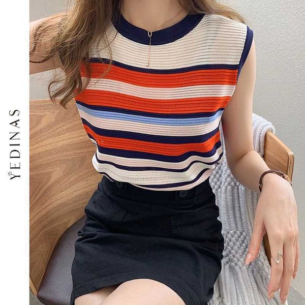 yedinas vintage striped sweater vest o neck knitted korean women sleeveless female style pullover 210527, White;black
yedinas vintage striped sweater vest o neck knitted korean women sleeveless female style pullover 210527, White;black