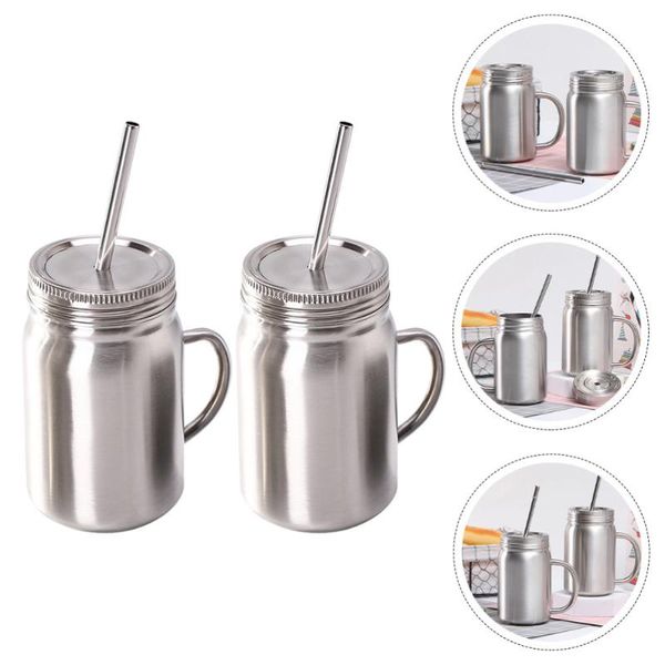 mugs 2 pcs multi-functional stainless steel bottles mason jars for home (700ml)
mugs 2 pcs multi-functional stainless steel bottles mason jars for home (700ml)