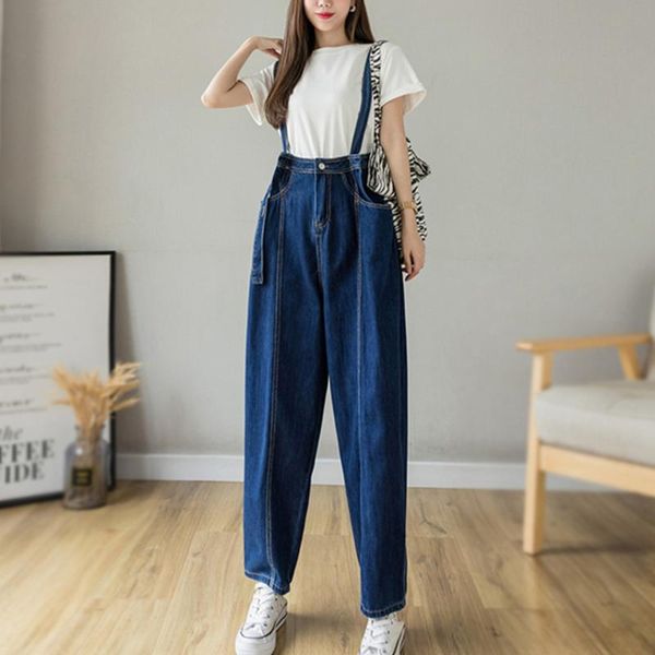 women's jeans high street fashion strap woman waist pants losse harem denim trousers pantalones de mujer, Blue
women's jeans high street fashion strap woman waist pants losse harem denim trousers pantalones de mujer, Blue