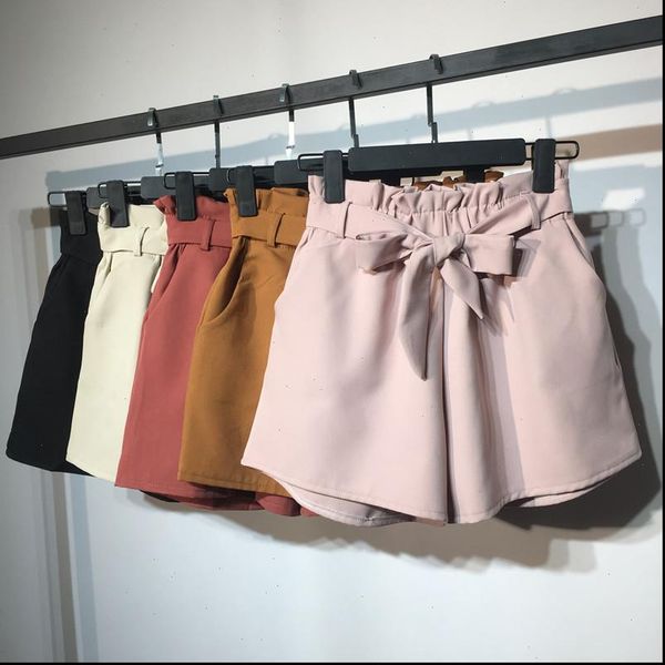 womens short summer autumn fashion elastic high waist shorts women vintage wide leg solid thin bow female mw204, White;black
womens short summer autumn fashion elastic high waist shorts women vintage wide leg solid thin bow female mw204, White;black