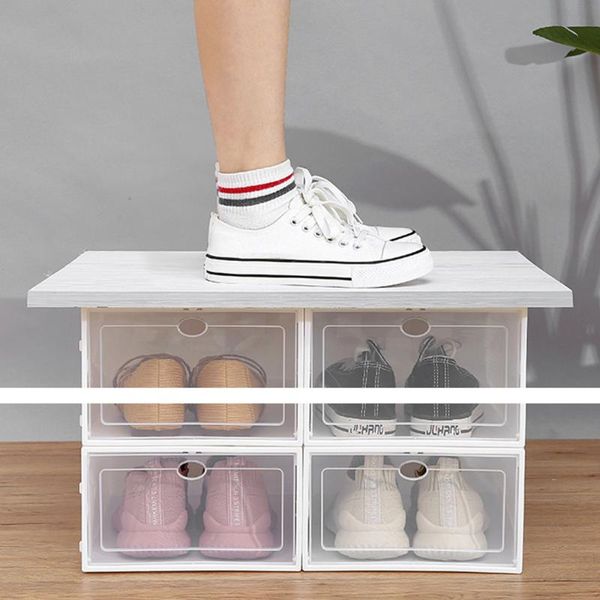 6pcs/lot transparent shoe box flip drawer case plastic stackable combination storage rack dustproof organizer clothing & wardrobe
6pcs/lot transparent shoe box flip drawer case plastic stackable combination storage rack dustproof organizer clothing & wardrobe