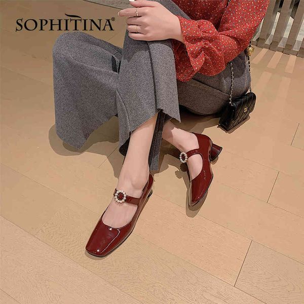 sophitina pumps shoes women sweet style genuine leather mid heels mary janes string bead beautiful spring autumn fo175 210513, Black
sophitina pumps shoes women sweet style genuine leather mid heels mary janes string bead beautiful spring autumn fo175 210513, Black