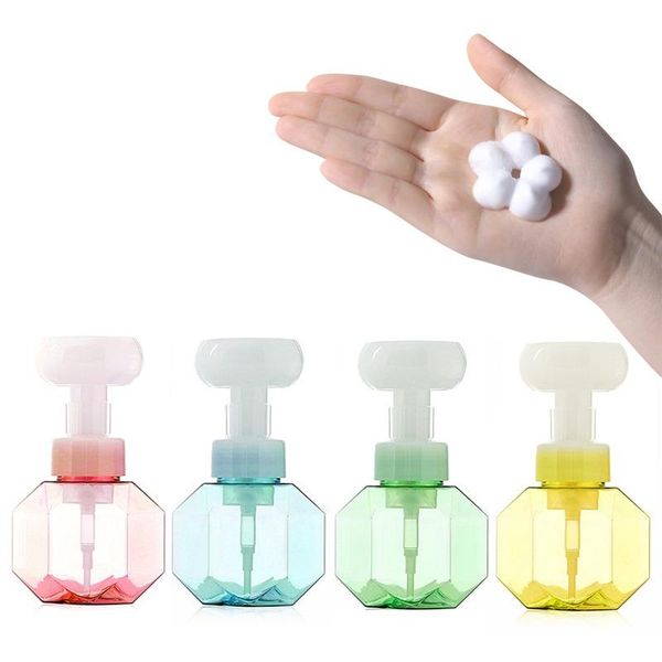 liquid soap dispenser 300ml flower shape foam foaming pump empty bottle plastic clear shower gel
liquid soap dispenser 300ml flower shape foam foaming pump empty bottle plastic clear shower gel