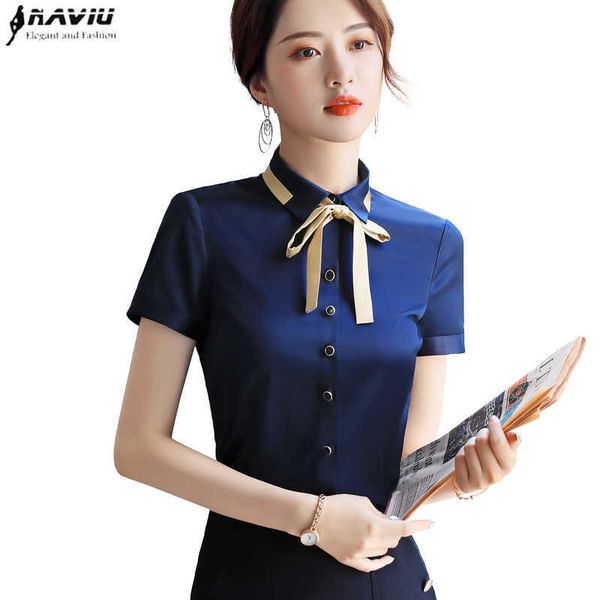elegant bow shirt women summer fashion temperament short sleeve chiffon blouses office ladies plus size casual 210604, White
elegant bow shirt women summer fashion temperament short sleeve chiffon blouses office ladies plus size casual 210604, White