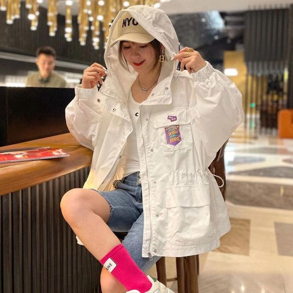 women's jackets hooded sun protection coat women windbreaker summer 2021 loose breathable pleated jacket student lining, Black;brown
women's jackets hooded sun protection coat women windbreaker summer 2021 loose breathable pleated jacket student lining, Black;brown