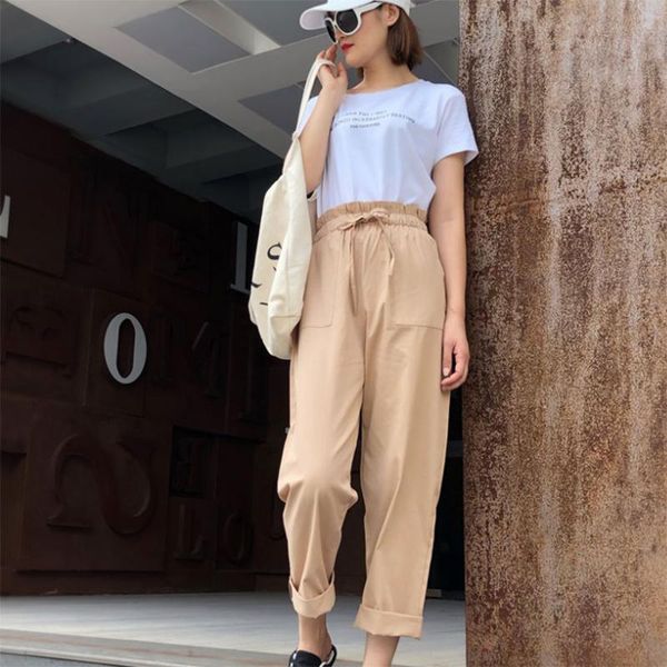 women's pants & capris women loose cotton linen soft harem breathable slim length hallen high waist leisure, Black;white
women's pants & capris women loose cotton linen soft harem breathable slim length hallen high waist leisure, Black;white