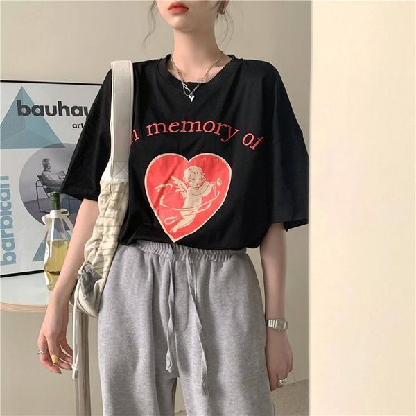 heart printed summer t-shirts women short sleeve casual 100% cotton loose korean boyfriend vintage shirts streetwear women's t-shirt, White
heart printed summer t-shirts women short sleeve casual 100% cotton loose korean boyfriend vintage shirts streetwear women's t-shirt, White