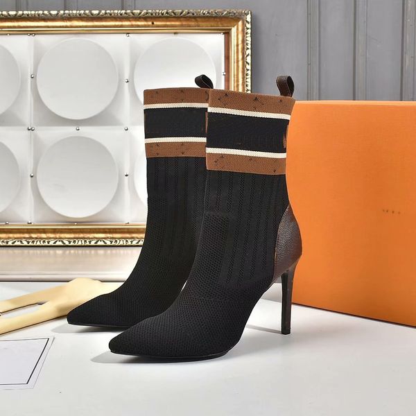 luxury designer boots women winter sock boot letter chain leather louiings shoes flat mid high heel vutton aas, Black
luxury designer boots women winter sock boot letter chain leather louiings shoes flat mid high heel vutton aas, Black