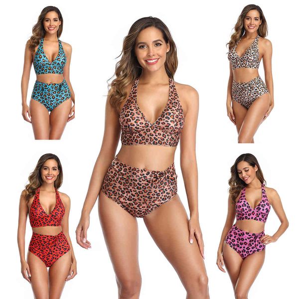 Women' Bikini Swimwear 2021 Split Bikinsxy Sexy Pop Line, Red