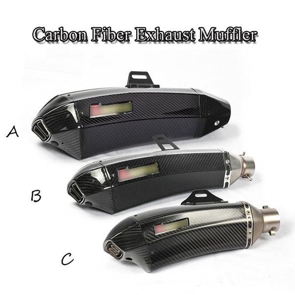 motorcycle exhaust system 51mm carbon fiber tips muffler tail pipe with db killer scooter universal modified
motorcycle exhaust system 51mm carbon fiber tips muffler tail pipe with db killer scooter universal modified