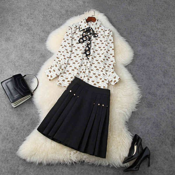 two piece dress spring long sleeve lapel neck ribbon tie bow cats print blouse + pleated high waist short skirt suits 2 s set lj1811786 zk0l, White
two piece dress spring long sleeve lapel neck ribbon tie bow cats print blouse + pleated high waist short skirt suits 2 s set lj1811786 zk0l, White