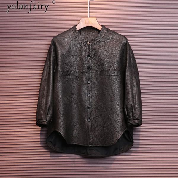 women's leather & faux jacket sheepskin coat korean genuine women spring autumn bubble coats and jackets kj5201, Black
women's leather & faux jacket sheepskin coat korean genuine women spring autumn bubble coats and jackets kj5201, Black