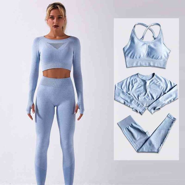 2/3pcs gym set sportswear fitness sport suits high waist leggings seamless yoga suit long sleeve workout clothes for women, Black;white
2/3pcs gym set sportswear fitness sport suits high waist leggings seamless yoga suit long sleeve workout clothes for women, Black;white