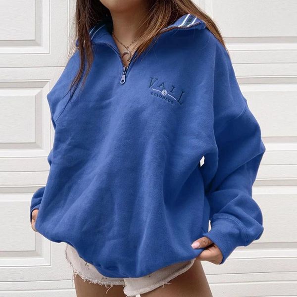 women's hoodies & sweatshirts autumn winter women hoodie stand collar zip loose long sleeve letter print sweatshirt casual simple pullo, Black
women's hoodies & sweatshirts autumn winter women hoodie stand collar zip loose long sleeve letter print sweatshirt casual simple pullo, Black