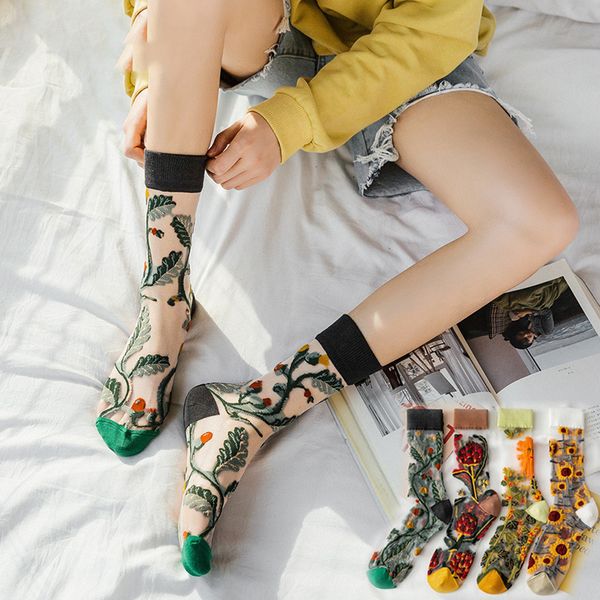 women girls socks new summer fashion fishnet thin funny breathable transparent cute fruit flower socks creative harajuku casual socks, Pink;yellow
women girls socks new summer fashion fishnet thin funny breathable transparent cute fruit flower socks creative harajuku casual socks, Pink;yellow