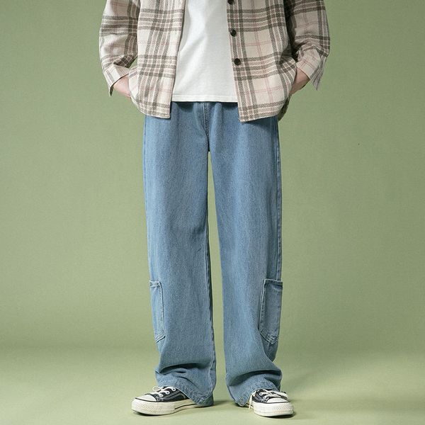 jeans korean wide-leg men's fashion retro casual pocket jeans men streetwear loose hip-hop straight denim trousers mens -2xl, Blue
jeans korean wide-leg men's fashion retro casual pocket jeans men streetwear loose hip-hop straight denim trousers mens -2xl, Blue