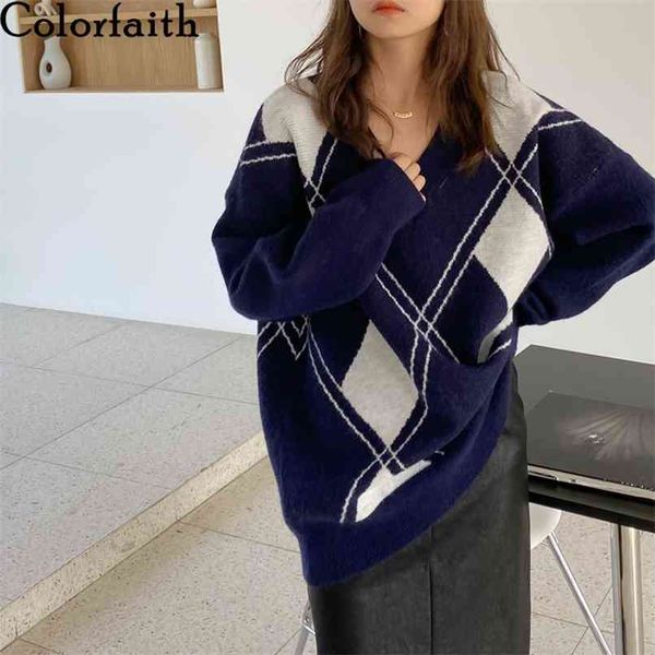 women's autumn winter knitwear v-neck pullover argyle korean oversize elegant vintage lady jumpers sw1160jx 210427, White;black
women's autumn winter knitwear v-neck pullover argyle korean oversize elegant vintage lady jumpers sw1160jx 210427, White;black