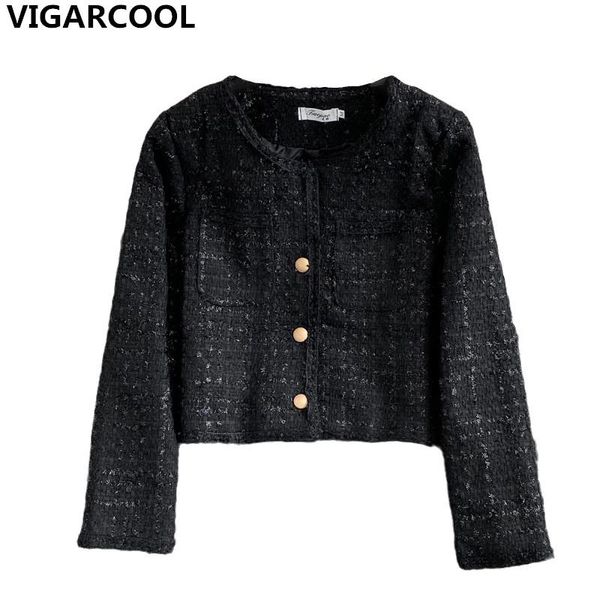 women's jackets 2021 autumn korean version french retro ladies' small fragrance jacket tweed temperament blouse short white women, Black;brown
women's jackets 2021 autumn korean version french retro ladies' small fragrance jacket tweed temperament blouse short white women, Black;brown
