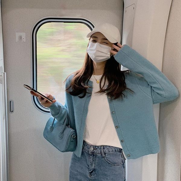 women's knits & tees lucyever 2021 autumn solid color cardigans for women casual loose button knitwear jacket woman japanese style swea, White
women's knits & tees lucyever 2021 autumn solid color cardigans for women casual loose button knitwear jacket woman japanese style swea, White