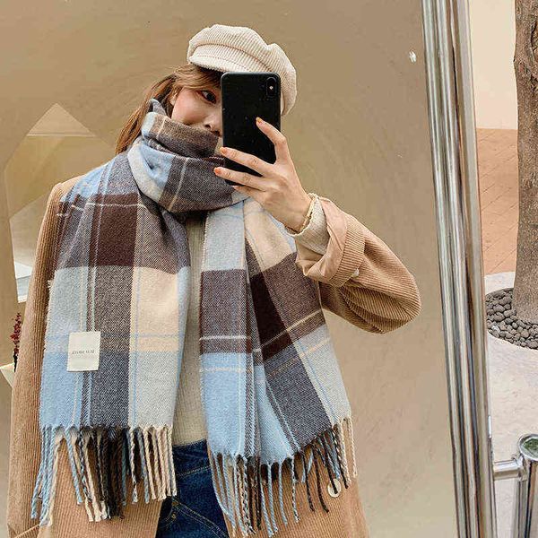 scarves scarf female korean ins fashion versatile classic lattice thickened student autumn and winter male scarf warm long shawl, Blue;gray
scarves scarf female korean ins fashion versatile classic lattice thickened student autumn and winter male scarf warm long shawl, Blue;gray