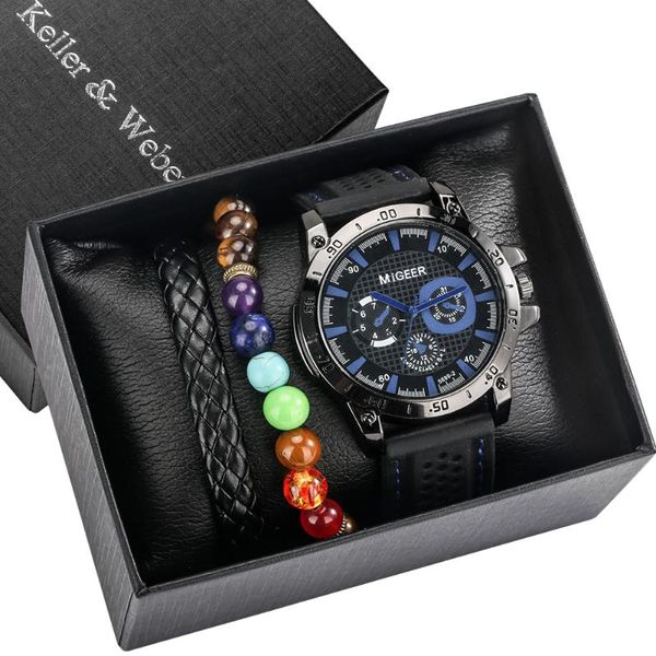 wristwatches man est watch set cool blue design quartz seven chakras braided leather bracelet men fashion for boyfriend husband, Slivery;brown
wristwatches man est watch set cool blue design quartz seven chakras braided leather bracelet men fashion for boyfriend husband, Slivery;brown