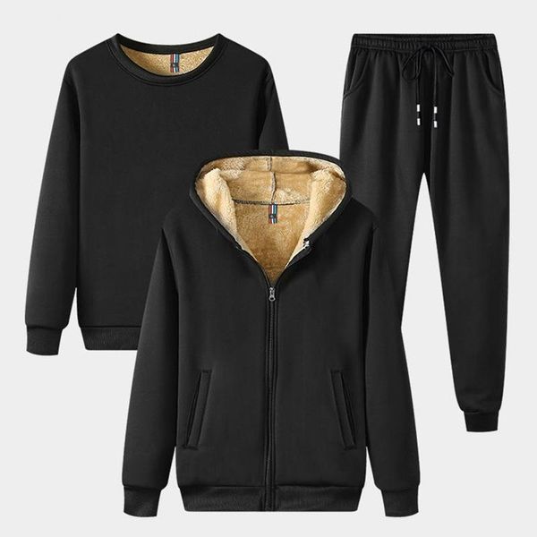 men's tracksuits winter plush thickening casual sports suit mens hooded cardigan three-piece sweatshirt +pants zipper clothing, Gray
men's tracksuits winter plush thickening casual sports suit mens hooded cardigan three-piece sweatshirt +pants zipper clothing, Gray