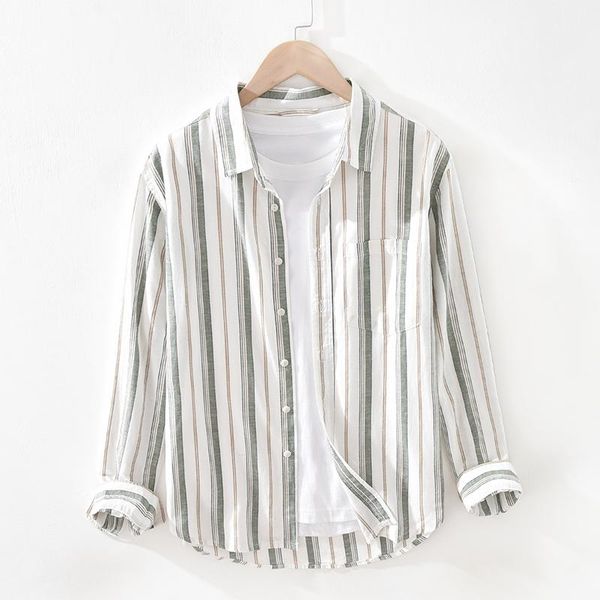 design cotton and linen long sleeve stripe shirts men brand casual shirt fashion chemise camisa mens clothes men's, White;black
design cotton and linen long sleeve stripe shirts men brand casual shirt fashion chemise camisa mens clothes men's, White;black