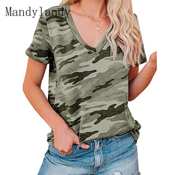 women's t-shirt mandylandy summer fashion loose camouflage v-neck casual leopard print short sleeve, White
women's t-shirt mandylandy summer fashion loose camouflage v-neck casual leopard print short sleeve, White